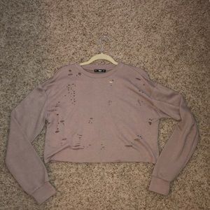Brown Cropped Sweatshirt